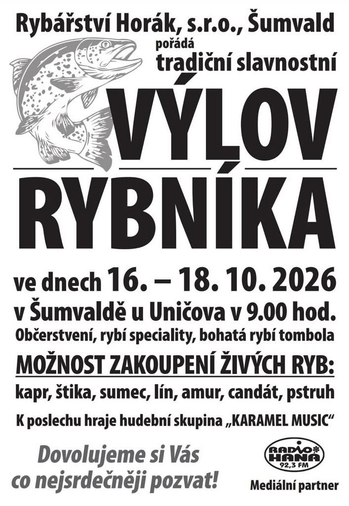 Slavnostní výlov šumvaldského rybníka 2026